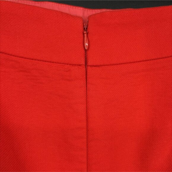 J.Crew Women's The Pencil Skirt Size 4 Red Orange Career Office Professional - Picture 4 of 10
